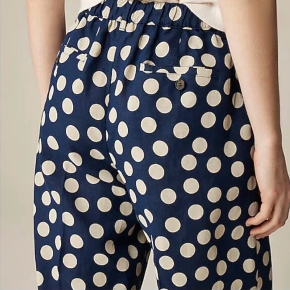 J. Crew Harbor pant in dot linen - Picture 2 of 8